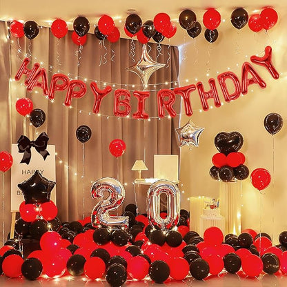 CANREVEL Happy Birthday Banner Decorations + Sign Balloons, - Image 6