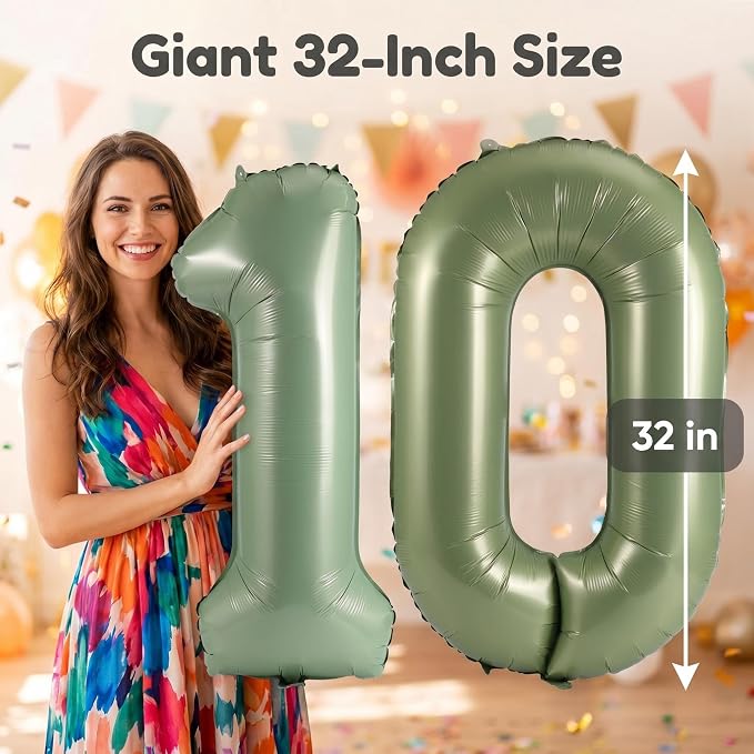 YPSelected 32 Inch Large Foil Helium Number Balloon Birthday Wedding Party 0-9 - Image 4