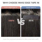 COOKAYU Invisible Tape in Human Hair Extensions, 18Inch 20pcs 40g Medium Brown Injected Tape in Hair Seamless Invisi Edge Extensions