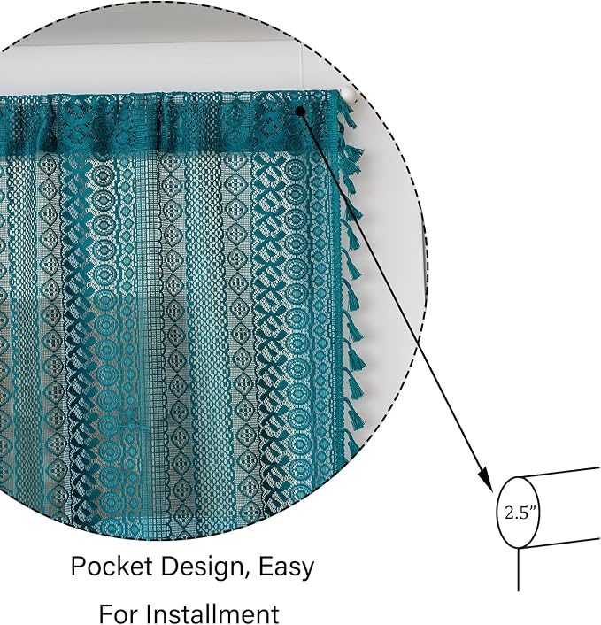 Sutuo Home Teal French Door Curtains - Image 5