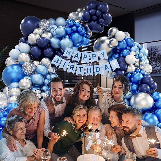 FOTIOMRG 134pcs Blue Balloon Arch Kit - Image 6