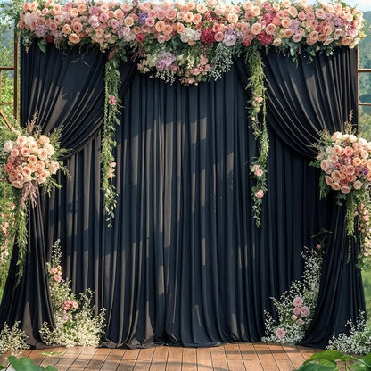 6 Panels Black Backdrop Curtains - Image 9