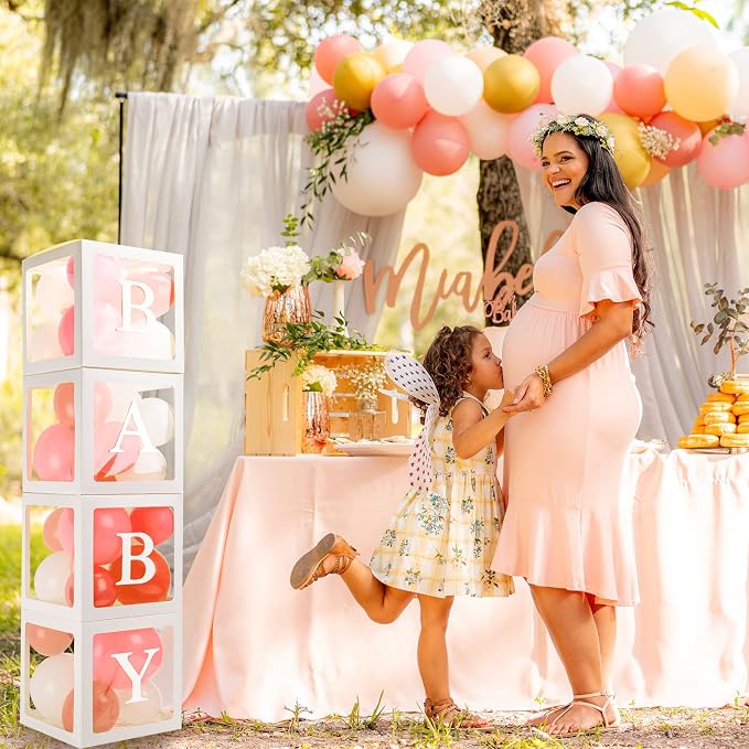 Baby Boxes with 12 Letters for Baby Shower, Baby Shower Decorations for Boy Or - Image 4