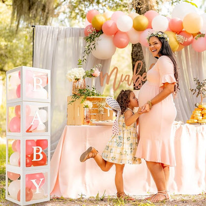 Baby Boxes with 12 Letters for Baby Shower, Baby Shower Decorations for Boy Or - Image 4