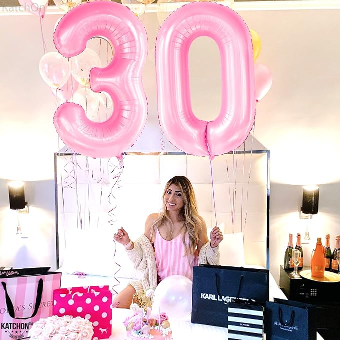 KatchOn Light Pink 0 Balloon 40 Inch | Pink Balloons, Zero Balloon, Light Pink - Image 6