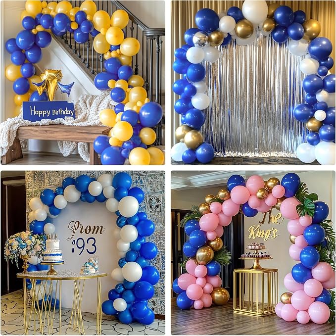 150pcs Royal Blue Balloons Different Sizes 18 12 10 5 Inch, Latex Balloons - Image 7