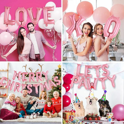 26 Pcs Pink Letter Balloons, 16 Inch Foil Alphabet Letter Balloons, Letter A-Z - Image 7