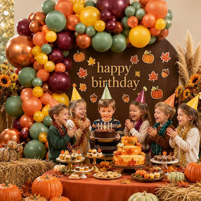 Fall Balloons, 12 Inch Burgundy Sage Green Orange Yellow Latex Balloons | - Image 7