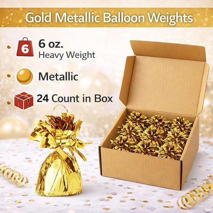 ROYALHOUSE Metallic Wrapped Balloon Weights - Image 2