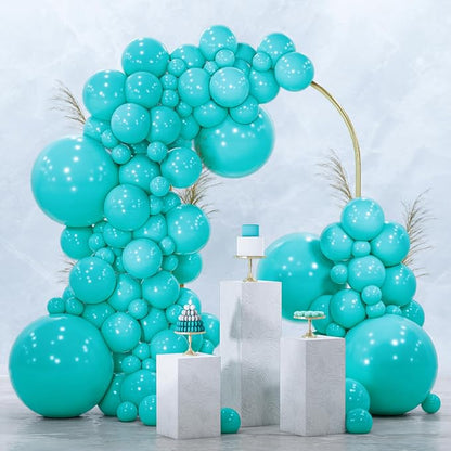 PartyWoo Teal Balloons 120pcs Turquoise Dark Teal Color 5 Inch | 18 12 10 5 by PartyWoo