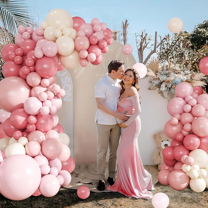 Dusty Pink Balloon Arch Kit for Baby Shower Bridal Shower Decorations | 124Pcs - Image 4
