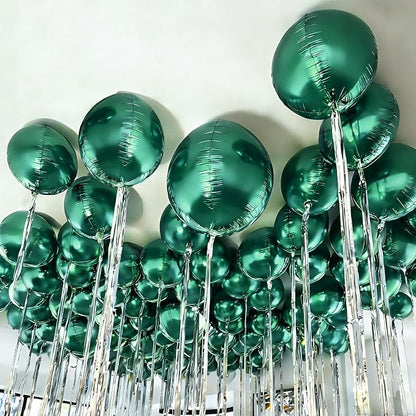Biapian 12Pcs Emerald Green Round Balloons Foil, Large Metallic Green Balloons - Image 5