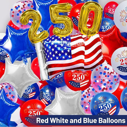 104 PCS Red White and Blue Balloon Garland Arch Kit, 4th of July Balloon Arch - Image 8
