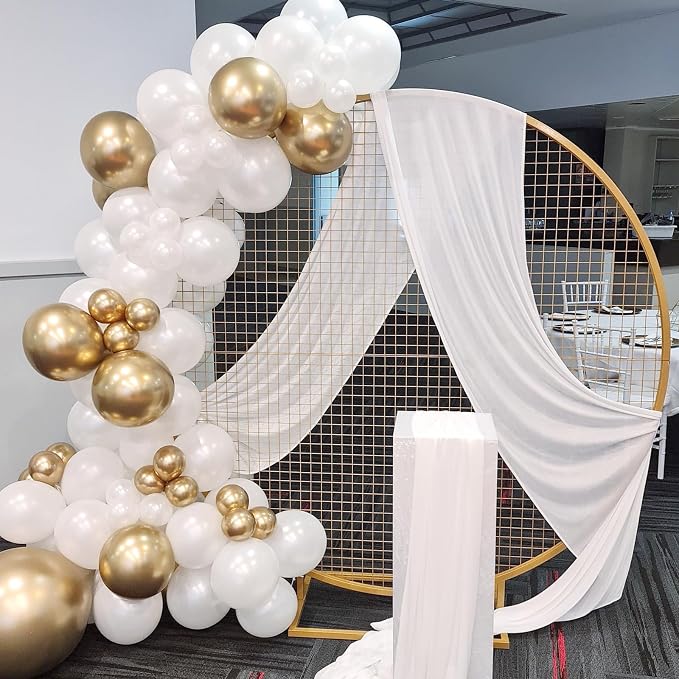 RUBFAC Pearl White Balloons 120pcs 12 Inches White Latex Party Balloons - Image 5