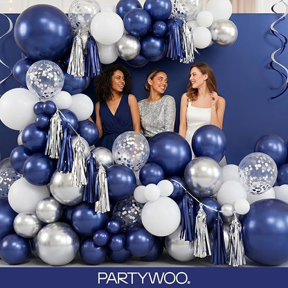 PartyWoo Navy Blue Balloons 140pcs Dark Blue Color 18 12 10 5 Inch | 18 12 10 5 - Image 5