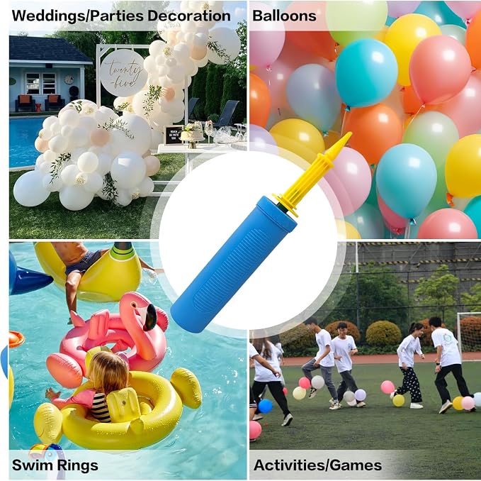 2 Pack Hand Balloon Pump, Manual Air Inflator Pump - Image 4