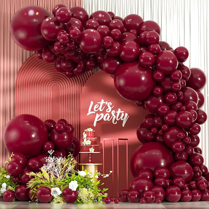 Burgundy Balloons by ZizasAry