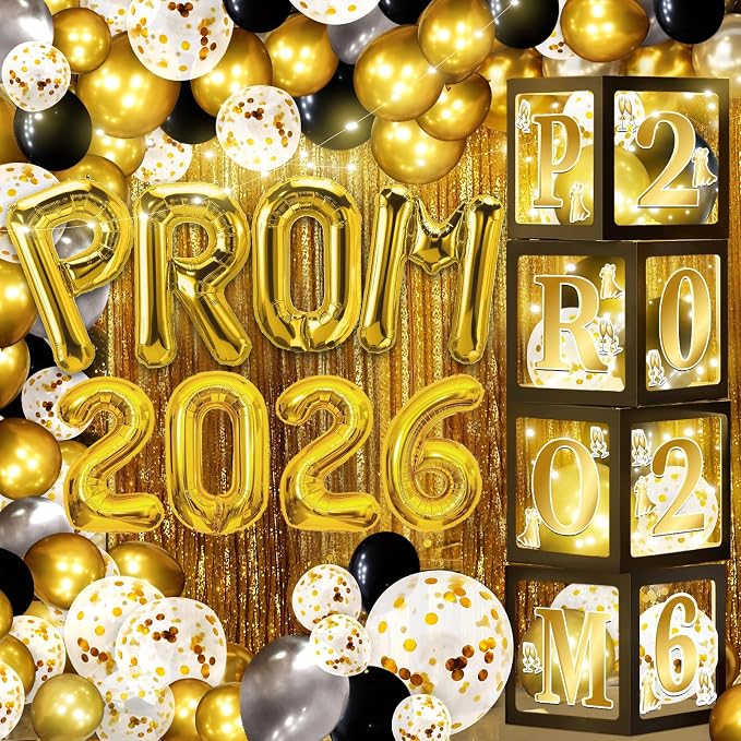 100Pcs Prom 2026 Balloon Boxes Decorations by Yavxzvbw
