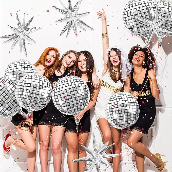 Disco Ball Balloons for 70s Disco Party Decor - Image 2
