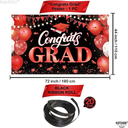 KatchOn Congratulations Banner 72x44 Inch | Congrats Grad Banner - Image 4