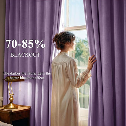 Lavender Velvet Privacy Curtains - Image 3