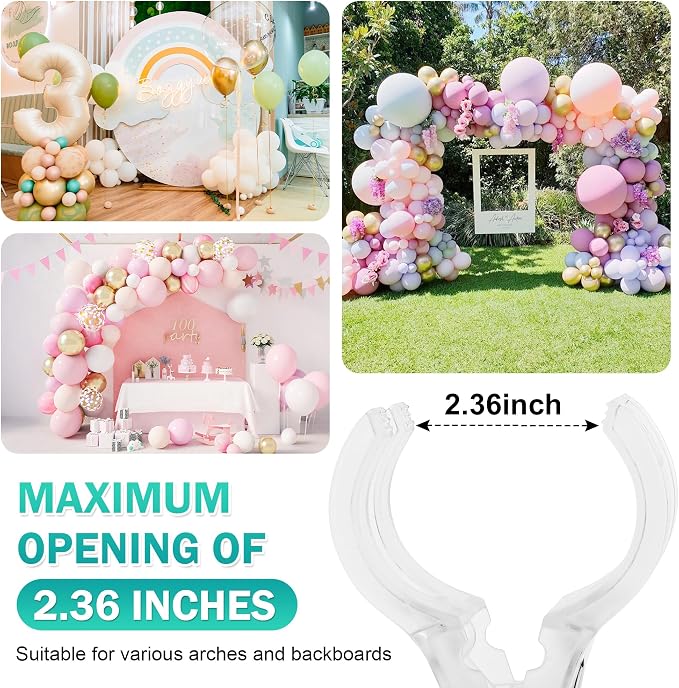 20 Pack 3.5" Spring Clamps, Backdrop Clips Clamps, Heavy Duty Balloon Arch - Image 3