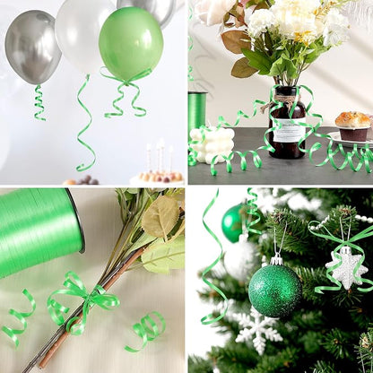 500 Yards Green Curling Ribbon, 1/5 Inch Wide Balloons String Ribbons - Image 6