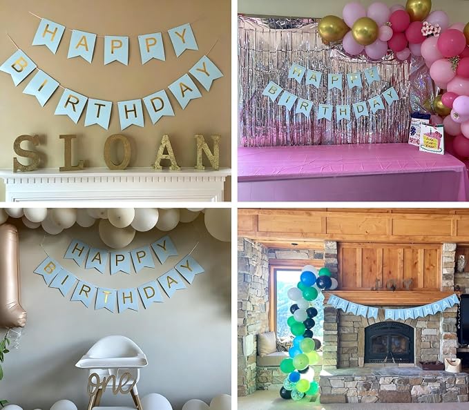 Happy Birthday Banner Birthday Party Supplies Garland Decorations Birthday - Image 8