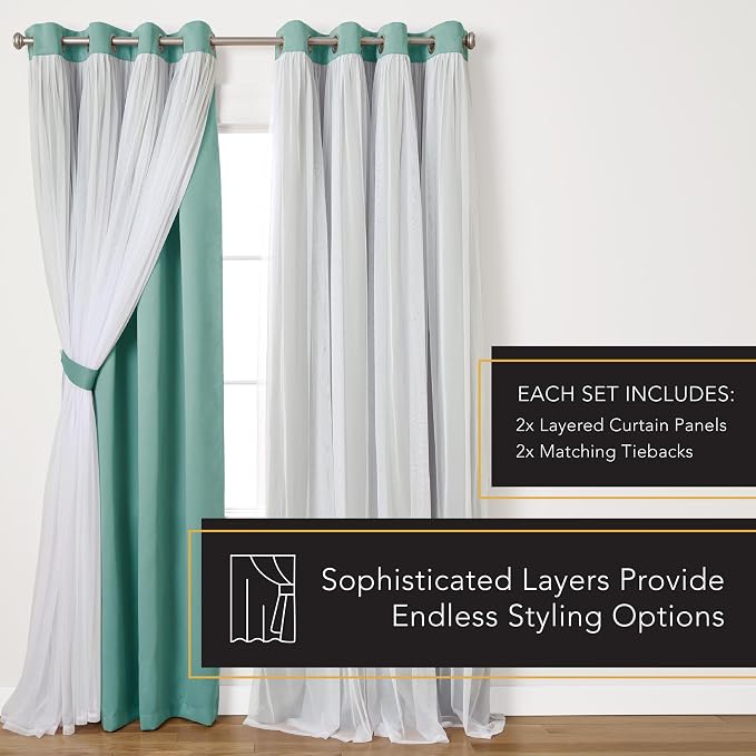 TOWN & COUNTRY LUXE Talia Double Layer Indoor Curtains, Sheer and Room - Image 7