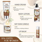 Christmas Gifts For Women - 16 PCS Birthday Gift Basket for Women Set of Coconut Vanilla Self Pampering Set, Includes Luxurious Home Spa Shower Gel Bubble Bath