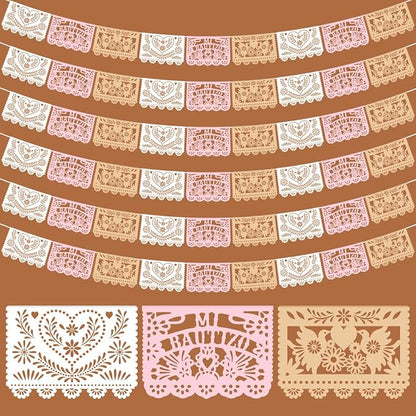 TaoBary 6 Pcs Papel Picado Mexican Wedding Cielito Lindo Party Decor 118 Feet by TaoBary