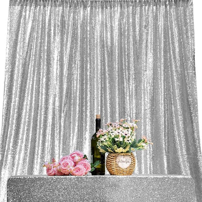 Silver Sequin Backdrop Curtains - Image 6