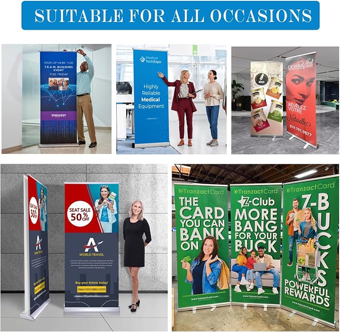 Personalized Custom Aluminum Retractable Banner 23.6''x63", Aluminum - Image 3