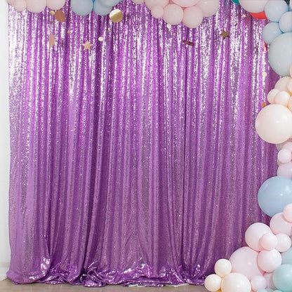 ShinyBeauty Sequin Backdrop Lavender 10x10FT Background by ShinyBeauty