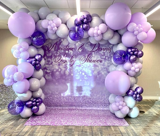 150Pcs Purple Balloons Garland Arch Kit - Image 6