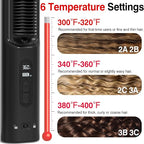 Hair Straightener Brush Cordless, 30s Fast Heating 300Million Negative Ions Hair Straightening Comb Frizz-Free with 6 Temps, 10000mAh Rechargeable Battery Portable for Women Travel Quick Touch-ups