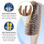 Giorgio Gentle Detangler Brush for Men - Dual Length Bristles for Fine and Thick Hair, Scalp Massager, and Travel Detangling Brush for All Hair Types