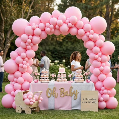 104pcs Pastel Pink Balloons Garland Arch Kit, 18 12 10 5 Inch | Different Size - Image 5