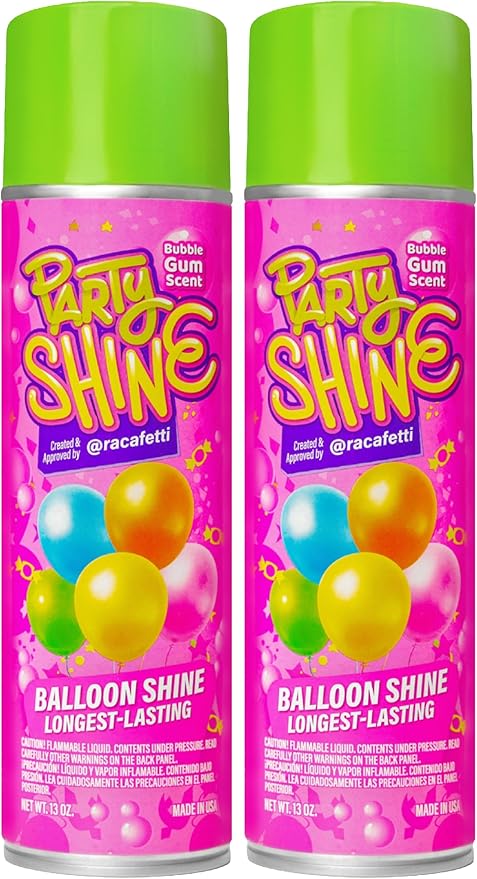 Party Shine Bubble Gum Balloon Shine Spray, Silicone Spray by ShinyFiesta