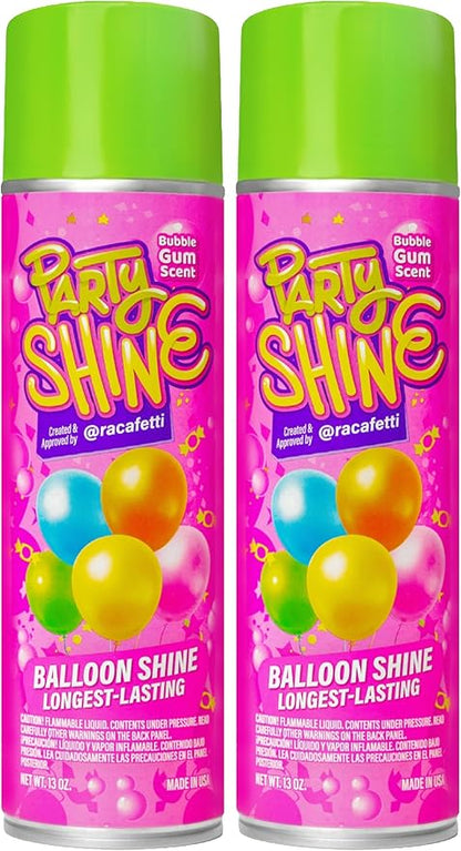 Party Shine Bubble Gum Balloon Shine Spray, Silicone Spray by ShinyFiesta