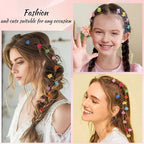 JANYUN 120 Pcs Mini Flower Hair Clips, Colorful Small Hair Claw Clips Cute Tiny Jaw Clips Hair Pins Hair Barrettes Accessories