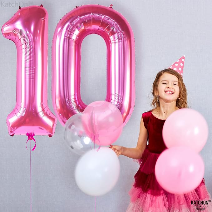 KatchOn Pink number 10 balloon 40 Inch - Image 7