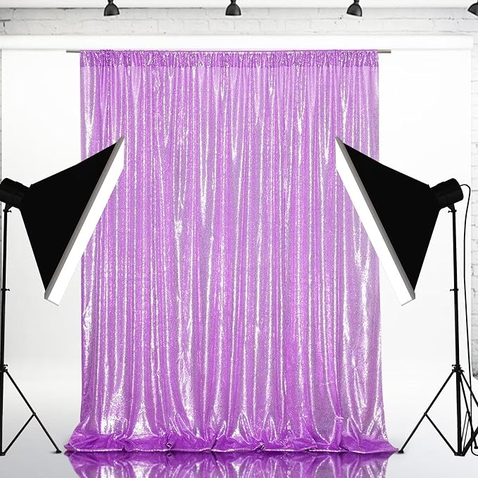 Eternal Beauty Lavender 3mm Sequin Backdrop 8x10 Ft - Image 2