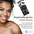 Marie-José & Co Henna Dye Set - Professional Grade Henna Tint for Spot Coloring - Good for 50 Applications (Black)