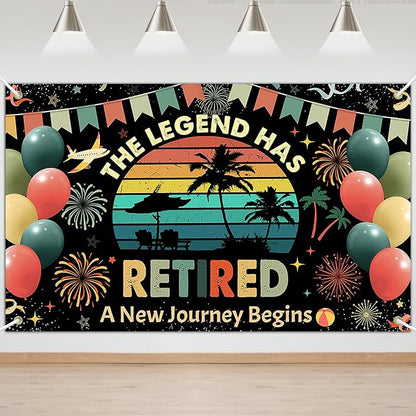 Mocsicka Retirement Decorations Banner by Mocsicka