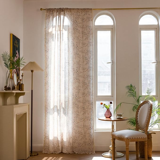 ENJOYBRIDAL Floral 96 Inch Curtains - Image 2