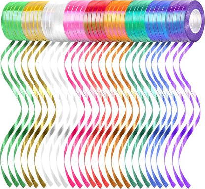 45 Rolls 9 Rainbow Colors Curling Ribbon Balloon Curling Ribbons Set, 3/16 Inch by Unknown