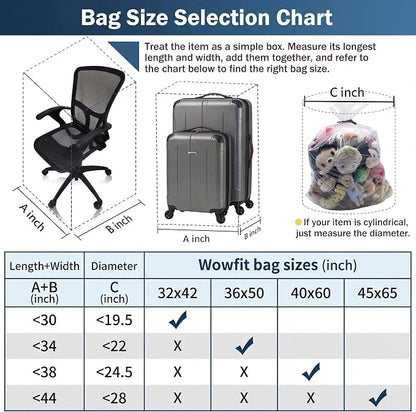 Wowfit Large Plastic Bags for Comforters & Pillows, 5 CT, 1.6 Mil | - Image 3