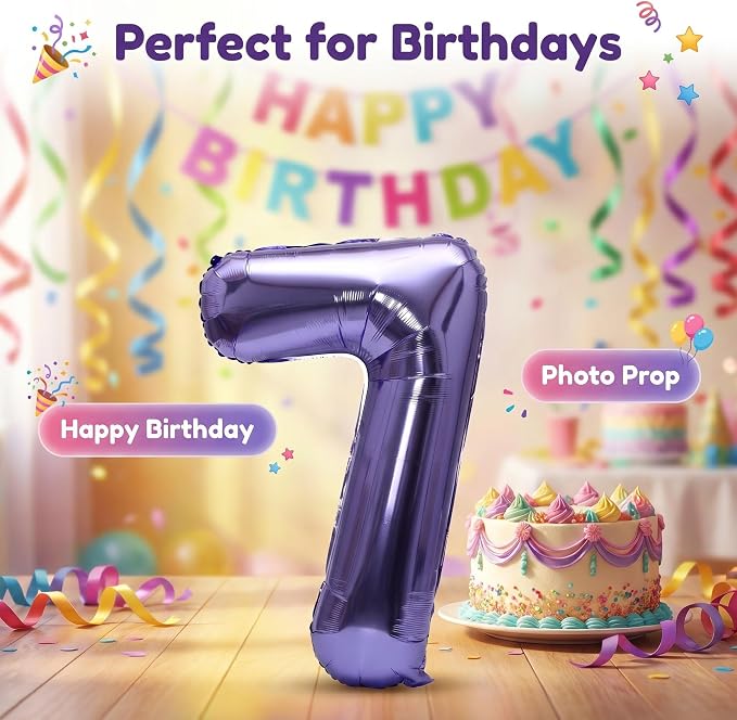 YPSelected 32 Inch Large Foil Helium Number Balloon Birthday Wedding Party 0-9 - Image 3