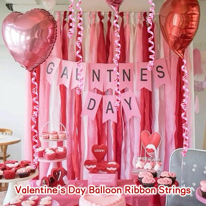 BEISHIDA Valentine Ribbon, Balloon String Printed I Love You 500 Yards - Image 5
